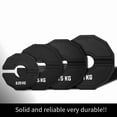 thumbnail image 3 of Gym Micro-Plates Dumbbell Fractional Weight Plate Rubber Fractional Weight Plates Add-on Change Black 1kg, 3 of 6