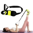 thumbnail image 4 of Correa de estiramiento de ligamentos para yoga, estirador de isquiotibiales ajustable para gimnasia Amarillo, 4 of 9