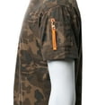 thumbnail image 3 of FashionOutfit Men's Short Sleeve Military Camo Print Shirt With Zipper Details, 3 of 3