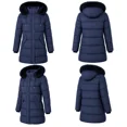 thumbnail image 2 of Womens Long Winter Coats - Cozy Long Puffer Coats for Women Wind & Water Resistant Hooded Quilted Jackets for Women, Navy L, 2 of 8