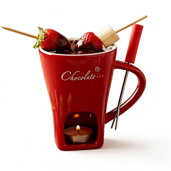 Chocolate Melting Mug, Party Fondue Cup Melting Pot with Candle