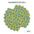 thumbnail image 5 of Rocae Lemon Printed Heat Resistant Place Mats,Classic Hemstitch Cloth Fabric Placemats Imitation Linen Place Mat Table Mats 18x12 inch, 5 of 5
