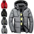 thumbnail image 3 of Men Winter Autumn Slim Fit Short Down Jacket Warm Thicken Hooded Outwear Coat, 3 of 8