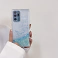 thumbnail image 4 of Compatible with Samsung Galaxy S24 Plus Bling Case Glow in The Dark Sparkle Flowing Quicksand Light up Case Women Girls Girly Soft TPU Bumper Shockproof Translucent Phone Cover, Blue, 4 of 12