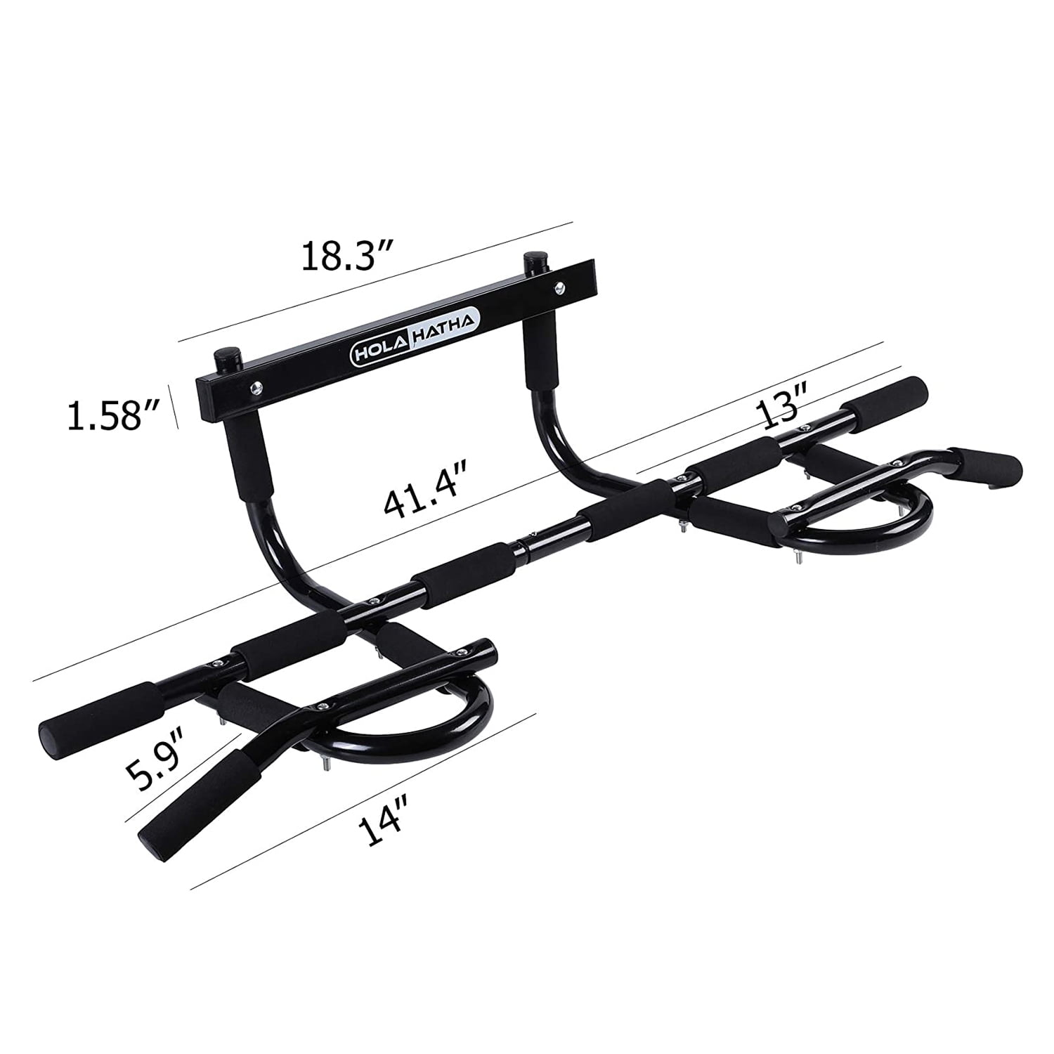 HolaHatha Workout Door Pull Up Chin Up Bar for Doorway Exercise Fitness