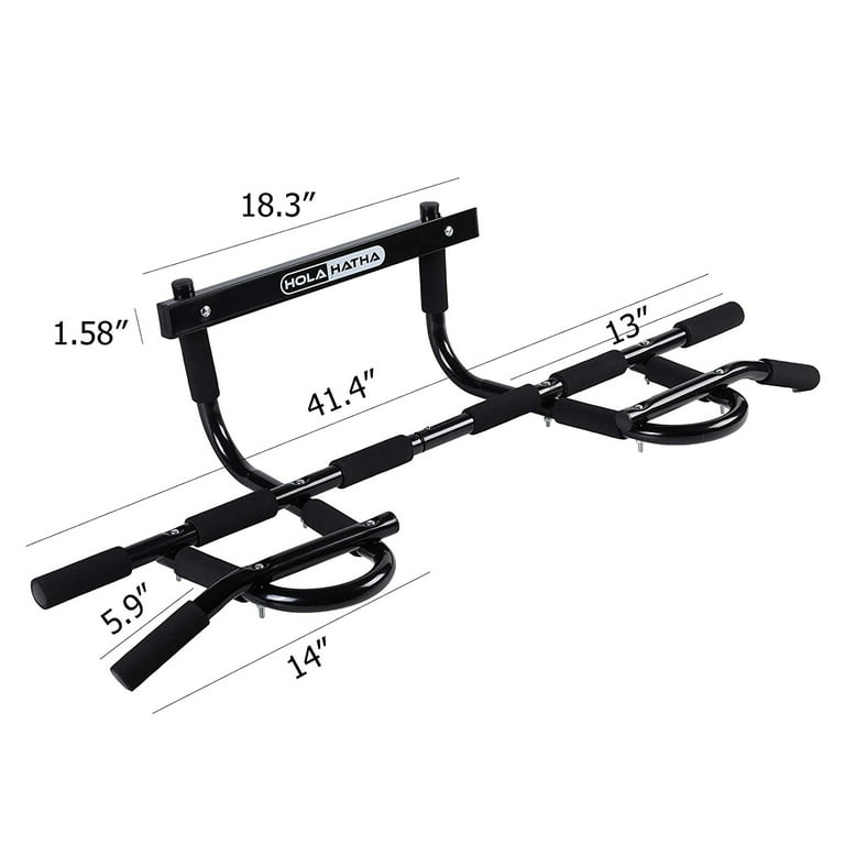 HolaHatha Workout Door Pull Up Chin Up Bar for Doorway Exercise