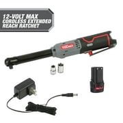 Hyper Tough 12V Max* Lithium-Ion 3/8-inch Cordless Extended Reach Ratchet with 1.5Ah Battery and Charger, 99323