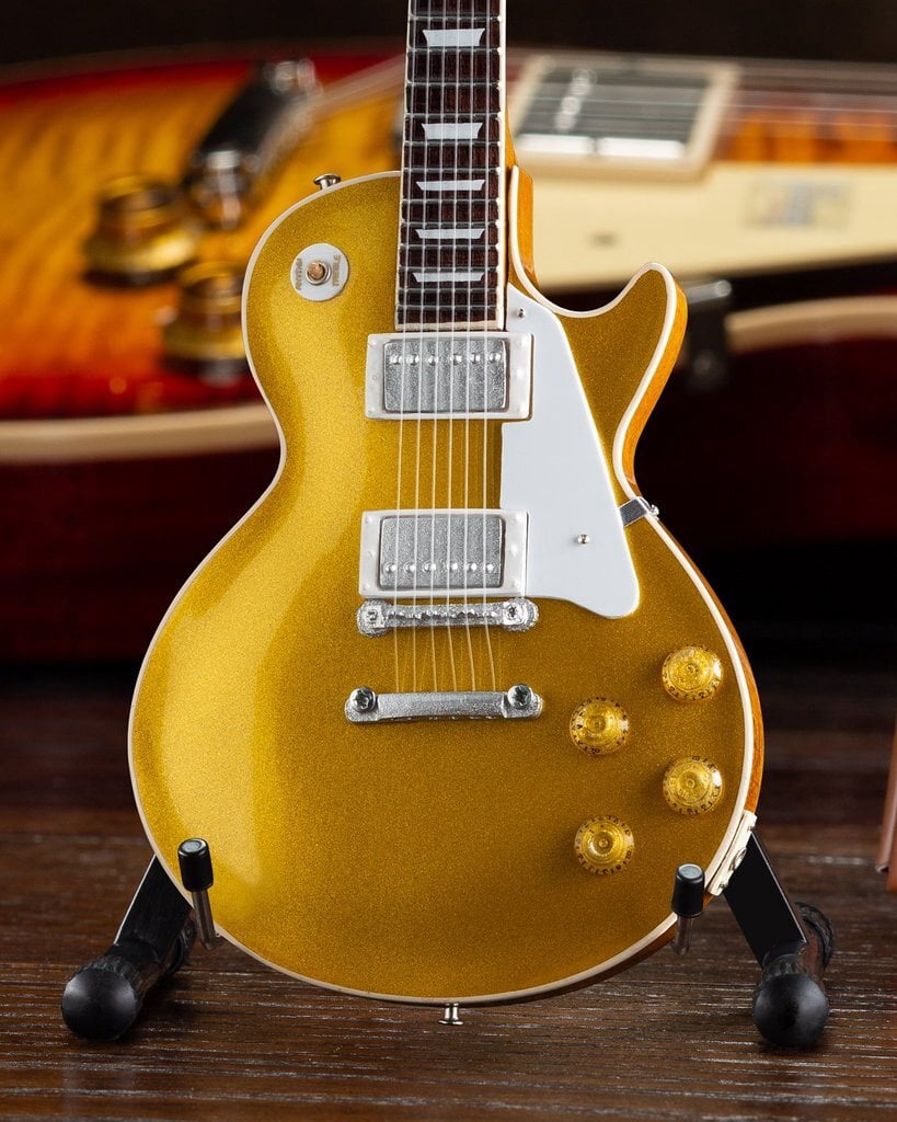 Gibson 1957 Les Paul Gold Top Mini Guitar Replica Collectible, Axe Heaven, Gifts