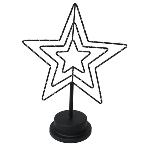 RKSTN Lights Lron Decorative Lamp, Battery Operated Iron Table Lamp, Warm LED Lamp Wire-Wound Iron Decorative Lamp Holiday Bedroom Romantic Bedside Tabletop Decoration Lights