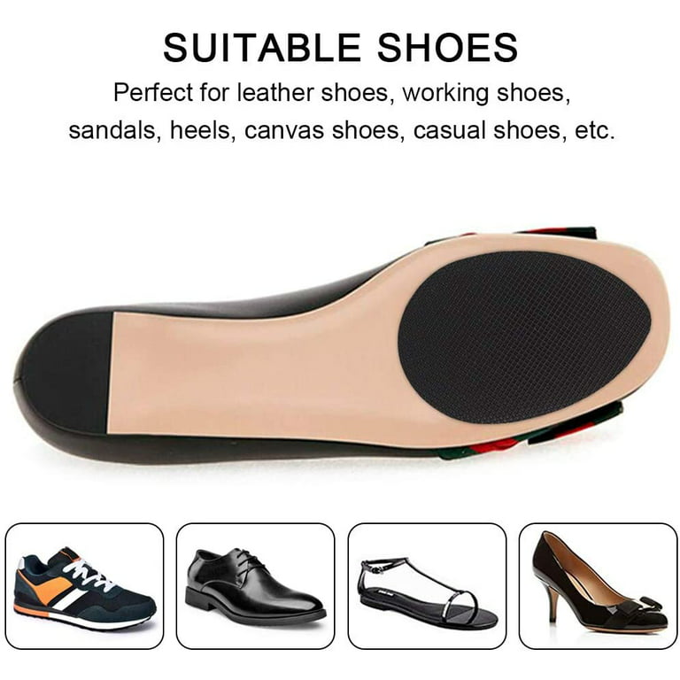 Non-Slip Shoes Pads Sole Protectors Adhesive, High Heels Anti-Slip Shoe  Grips (Black 4pairs)