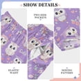thumbnail image 4 of Wobogo Cute Purple Owl Long Pajama Pants Bottoms Soft Sleepwear with Pockets, 4 of 9