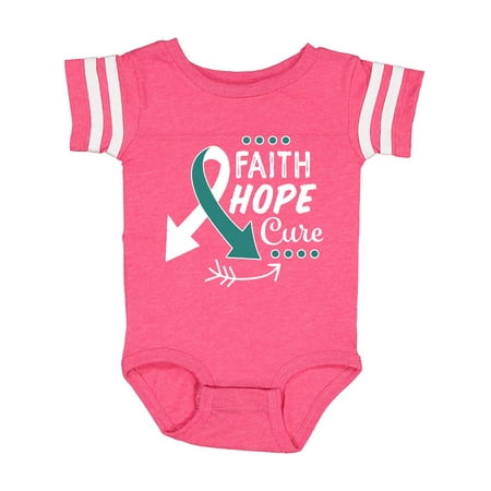 

Inktastic Faith Hope Cure Cervical Cancer Awareness with Arrow Gift Baby Boy or Baby Girl Bodysuit