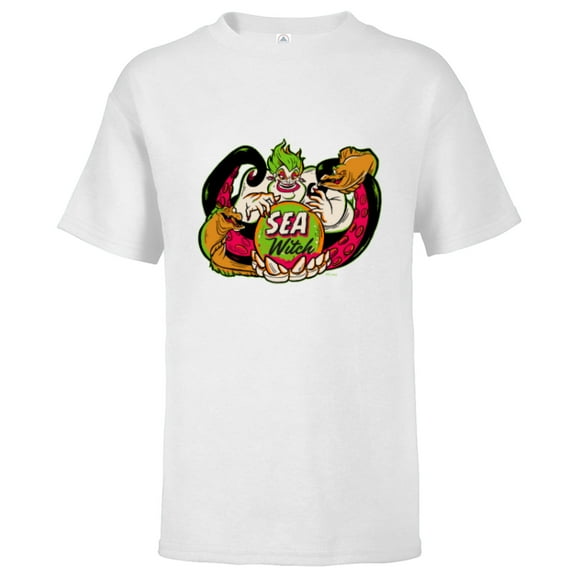 Disney 100 The Little Mermaid Ursula Sea Witch Halloween - Short Sleeve T-Shirt for Kids - Customized-White