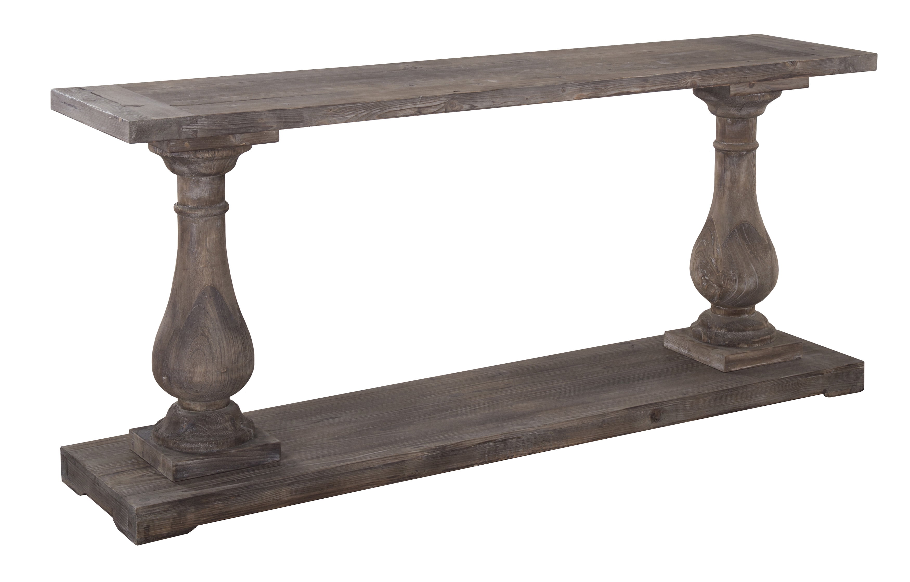 Wooden Console Table with Balustrade Legs, Brown - Walmart.com