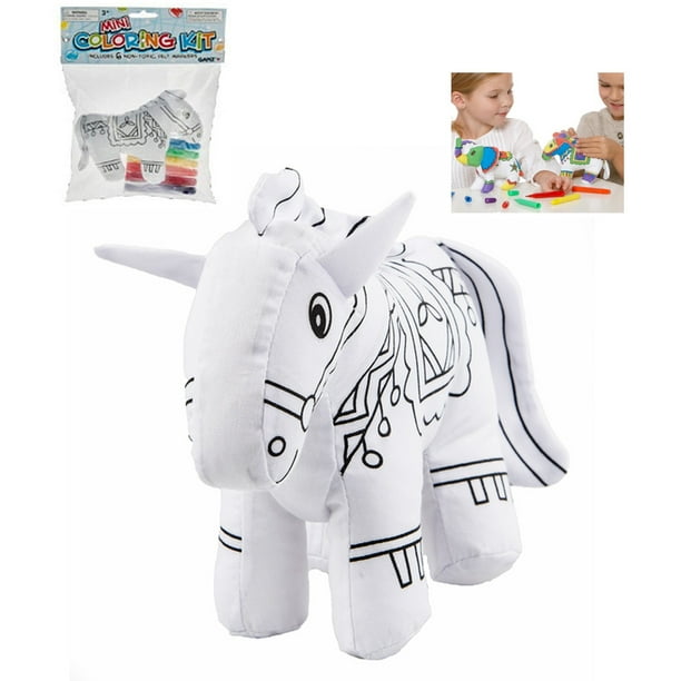 mini plush toy coloring kit horse ganz
