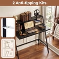 thumbnail image 4 of 31.5" 2 Tier Small Computer Desk PC Laptop Table, Computer Study Writing Workstation for Home Office, Black, 4 of 9