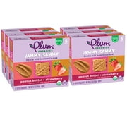 Plum Organics Jammy Sammy Snack Bars, Peanut Butter and Strawberry, 1.02 oz Bars, 5 Count, 6 Pack