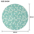 thumbnail image 6 of Turquoise Daisy Flower Yellow Centers Pattern Round Tablecloth 60"x60",Wrinkle Wipeable Table Cloth for Kitchen Dining Room Picnic Patio Party, 6 of 6