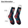 thumbnail image 2 of Zufioo Colorful Flower Goat Print Children's Mid-tube Socks, Contrast Color High Elastic Sports Socks - Sweat-absorbent, Warm, Suitable for Children Aged 6-10, 2 of 5