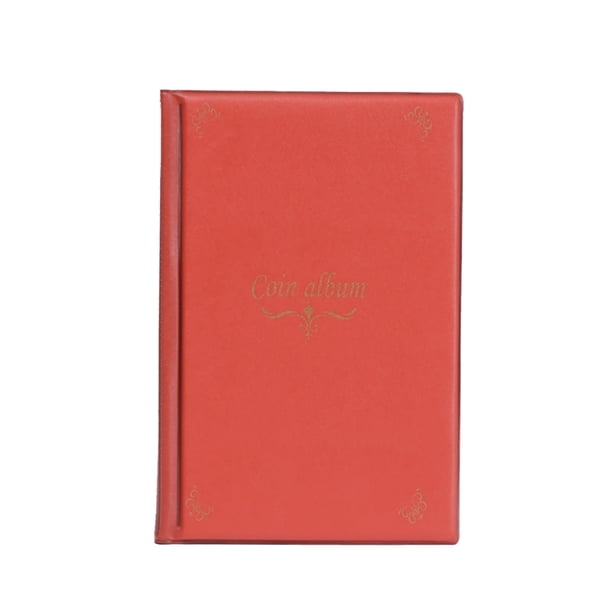 Sidaley Hoja de soporte de colección de álbum de monedas, almacenamiento de libros de colección de mundial, decoración del hogar, diseño Kits de experimentos de química Rojo