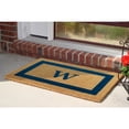 thumbnail image 3 of Heavy Duty Coir Door Mat Single Picture Frame, Monogram W - Blue 22" x 36", 3 of 5