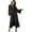 Black, variant on APEXFWDT Womens Full Length Robe - Long Sleeve Bathrobe with Belt Loungewear for Spa Days