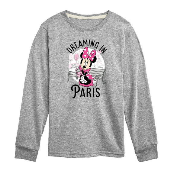 Disney - Mickey & Friends - Minnie Dreaming in Paris - Toddler And Youth Long Sleeve Graphic T-Shirt