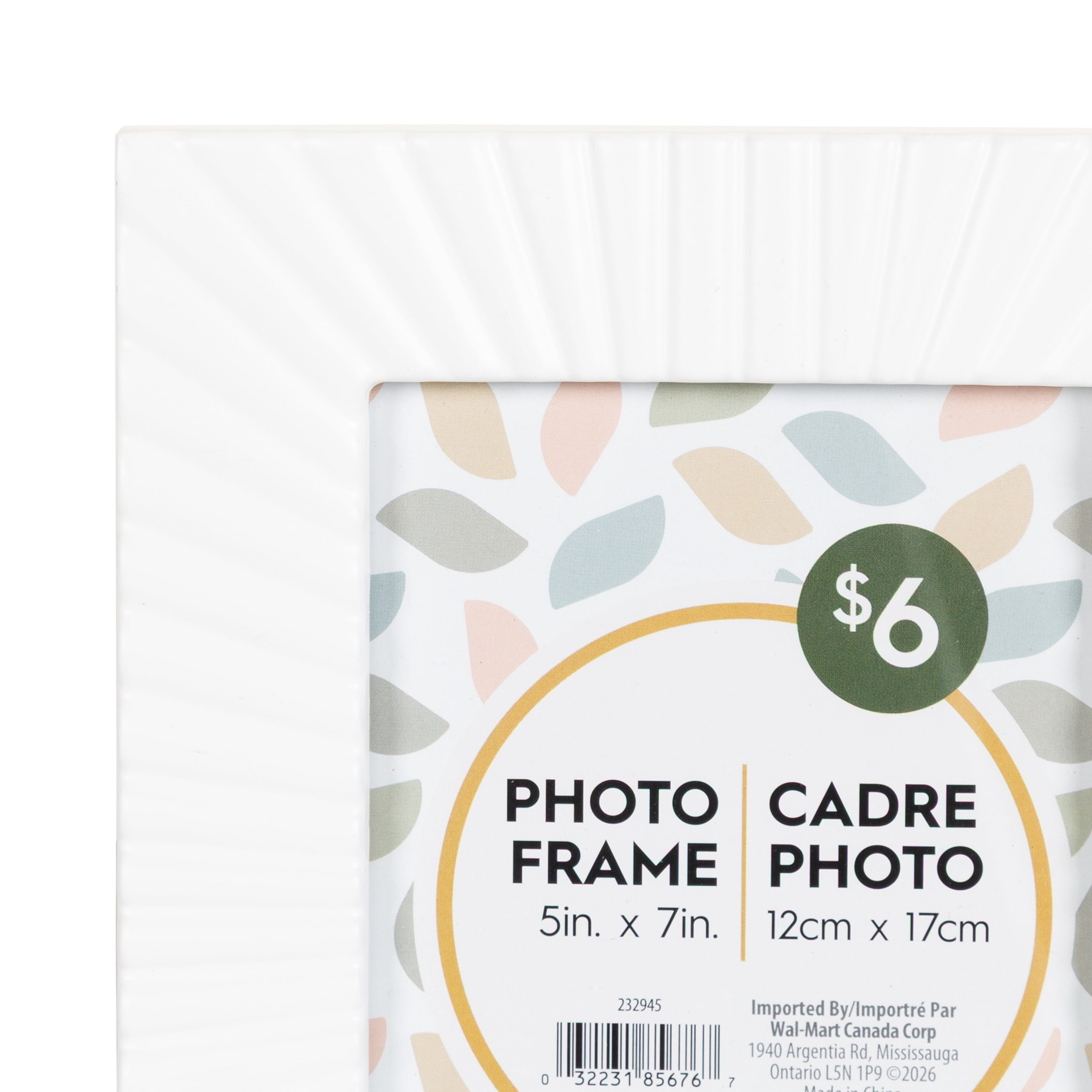 DesignOvation Sunni 5x7 White Picture Frame