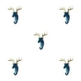 thumbnail image 1 of kurtrusly Resin Sturdy And Durable Animal Head Key Hook For Easy Organization Good Decorative Coat Hooks Retro blue (deer) 5Set, 1 of 6