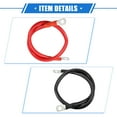 Unique Bargains 1 Pair 6 AWG Gauge 18" Battery Inverter Cables with 5/16" Ring Universal for Car Vehicle RV Black Red