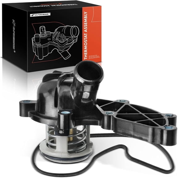 A-Premium Engine Coolant Thermostat Housing Assembly with Gasket Compatible with Audi A4 2005-2008 A6 2006-2009 A4/A6 Quattro 2005-2009 3.2L