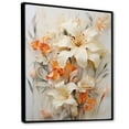 thumbnail image 2 of Designart "Full Bloom Of Beige Floral Beauty IV" Plants Floater Framed Canvas Wall Art, 2 of 5