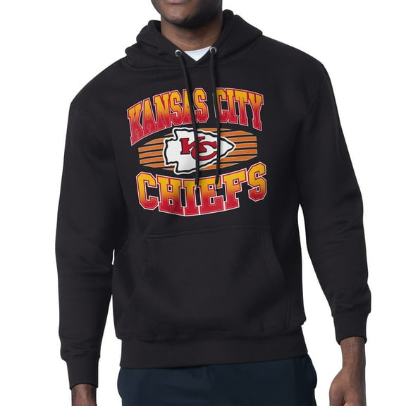 Men's Starter Black Kansas City Chiefs Team Grit Graphic Hoodie