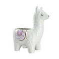 thumbnail image 1 of Matsuzay Macetas con forma de animal: macetas de cerámica duraderas y elegantes para plantas de flores, macetas suculentas, innovadoras Jardín y Patio alpaca blanca, 1 of 6