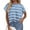 Striped Blue White, variant on Womens Summer Short Sleeve Tops Trendy Crew Neck Striped Knit Sweater Business Casual Spring Clothes