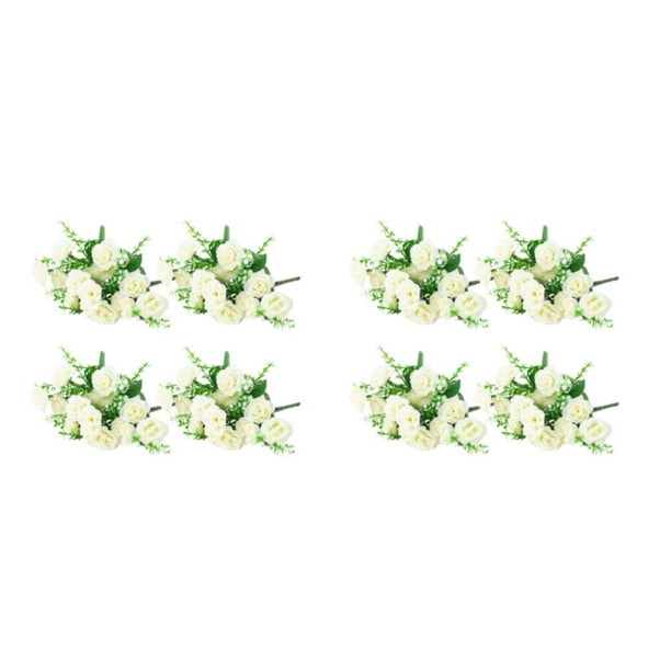 Flor artificial Planta de imitación Yuarrent 2Conjunto Seda Blanco