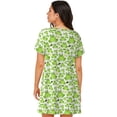 thumbnail image 2 of Bixox Cute Frogs Pattern Women's Nightgown, Soft & Breathable Sleepwear, Round Neck Knee-Length Pajama Dress,Loungewear for Home & Sleep, 2 of 7
