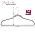 thumbnail image 2 of Velvet Hangers LUX Decor Grey, paquete de 50 prendas antideslizantes, 2 of 6