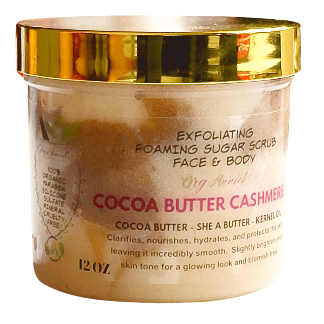 OrgAnnick Beauty Cocoa Butter Cashmere Exfoliating Sugar Scrub & Mask