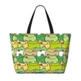 thumbnail image 2 of Pofeuu Cartoon Frog Print Beach Bag,Waterproof Sandproof Beach Tote Bag, Large Capacity Foldable Beach Bags for Women, 2 of 7