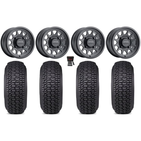 Method 414 15 Wheels Black +38mm 35 Regulator 2 Tires Can-Am Maverick X3 / Honda Pioneer 1000 / Talon