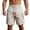 Khaki, variant on Cargo Shorts for Men Summer Casual Elastic Waist Loose Fit Breathable Knee Length Work Shorts with Pockets