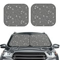 thumbnail image 2 of Haiem Airplane Routes Around The World Windshield Sun Shade: Universal Foldable 2-Piece Car Front Window Sunshade - Blocks Uv Rays, And Reduces Heat,Essential Car Accessory Medium, 2 of 7