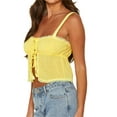 thumbnail image 5 of Coduop Women's Ruffle Trim Lace Up Sleeveless Camisole Summer Casual Cami Top Vest, 5 of 7
