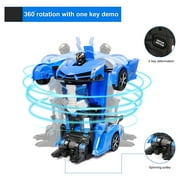 Carsky Remote Control Car for Kids, 1:18 Transform Robot Toys, 2.4Ghz 360°Rotating RC Stunt Race Car Toys for Kids Boys 5-8
