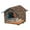 Medium, variant on Winter Pet House with Self Warming Pad, Waterproof Outdoor Cat Dog House Foldable Warm Pet Cave for Winter Wild Animal Tent Bed, Outdoor Indoor Heat Insulated Shelter Enclosure for Pet