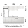 thumbnail image 4 of Cocina Integral Completa 270cm Madesa Viena Blanco, 4 of 11