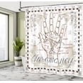 thumbnail image 5 of Ambesonne Beige Shower Curtain, Vintage Chiromancy Chart, 69"Wx70"L, Beige, 5 of 5