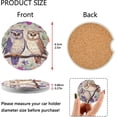 thumbnail image 3 of Coolnut Cute Owls Pattern Car Coasters 2 Pack Drinks Absorbent Ceramic Stone Car Coasters with Fingertip Grip Car Cup Holder Coasters Home Decor Gifts, 3 of 6