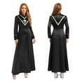 thumbnail image 6 of iiniim Womens Church Robe Gown Priest Long Sleeves Maxi Dress Halloween Costumes Black L, 6 of 7